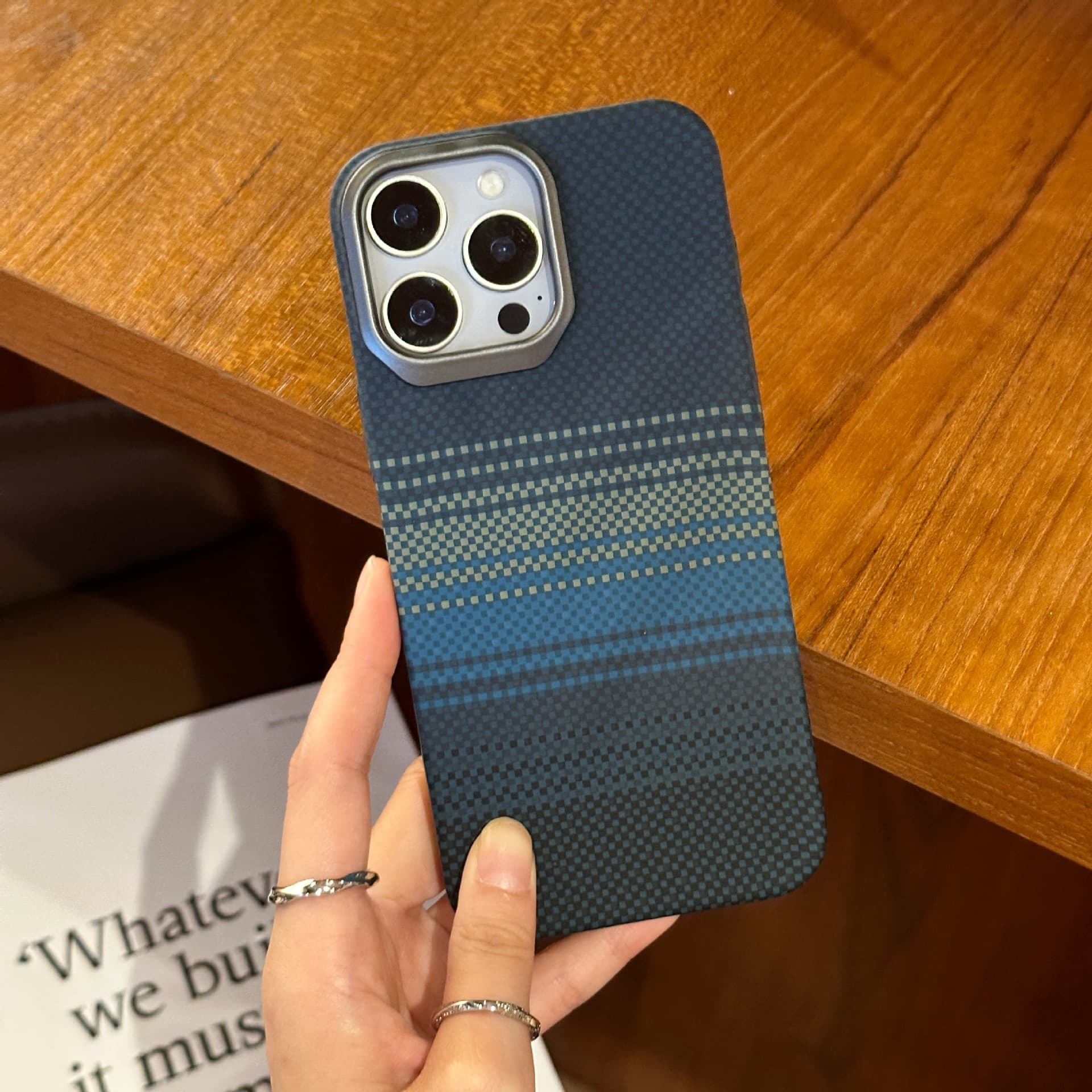 Kevlar Sunset Moonrise Phone Case for iPhone 17 PRO MAX, Premium Skin-Friendly Protective Cover for Apple 16