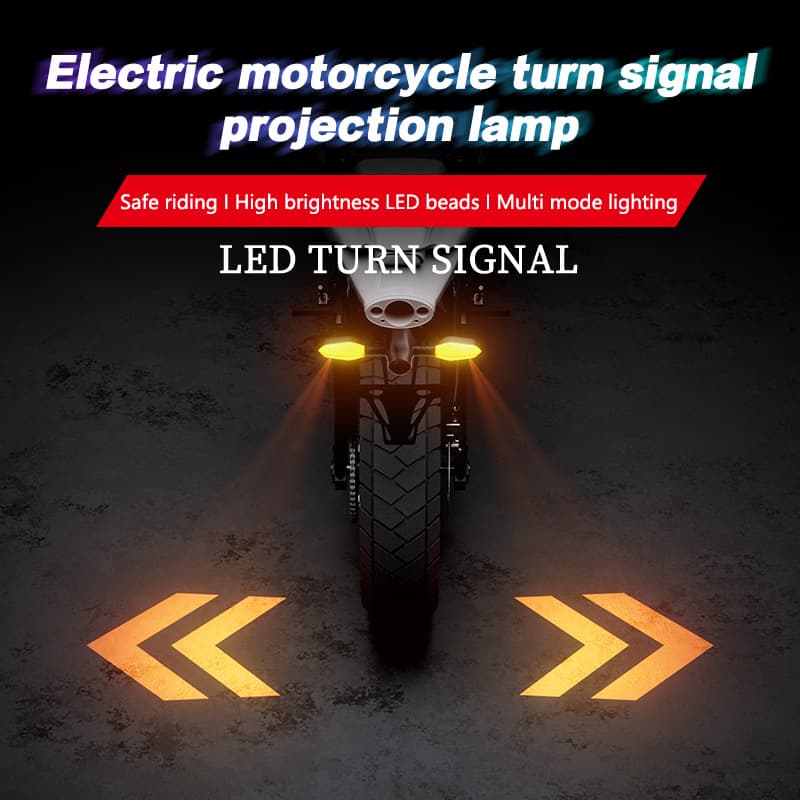 Cross-border Factory Motorcycle Projection Turn Signal Light, Electric Vehicle Ground Light LED Atmosphere Corner Light High Brightness Warning Light