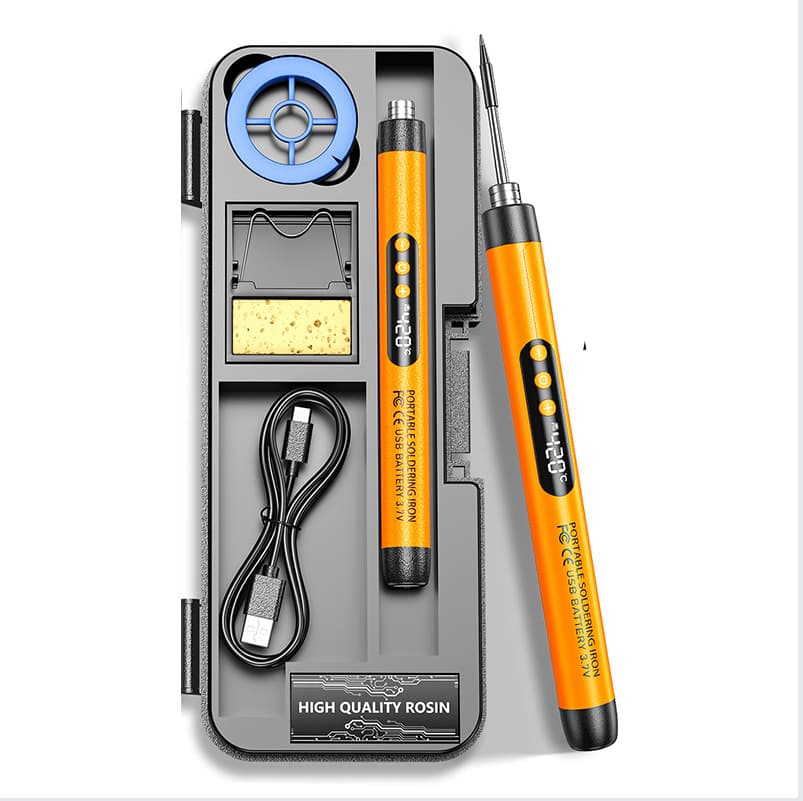 Upgraded USB Portable Charging 5V8W Soldering Iron Welding 800-1000mAh Lithium Battery Digital Display Soldering Iron Kit