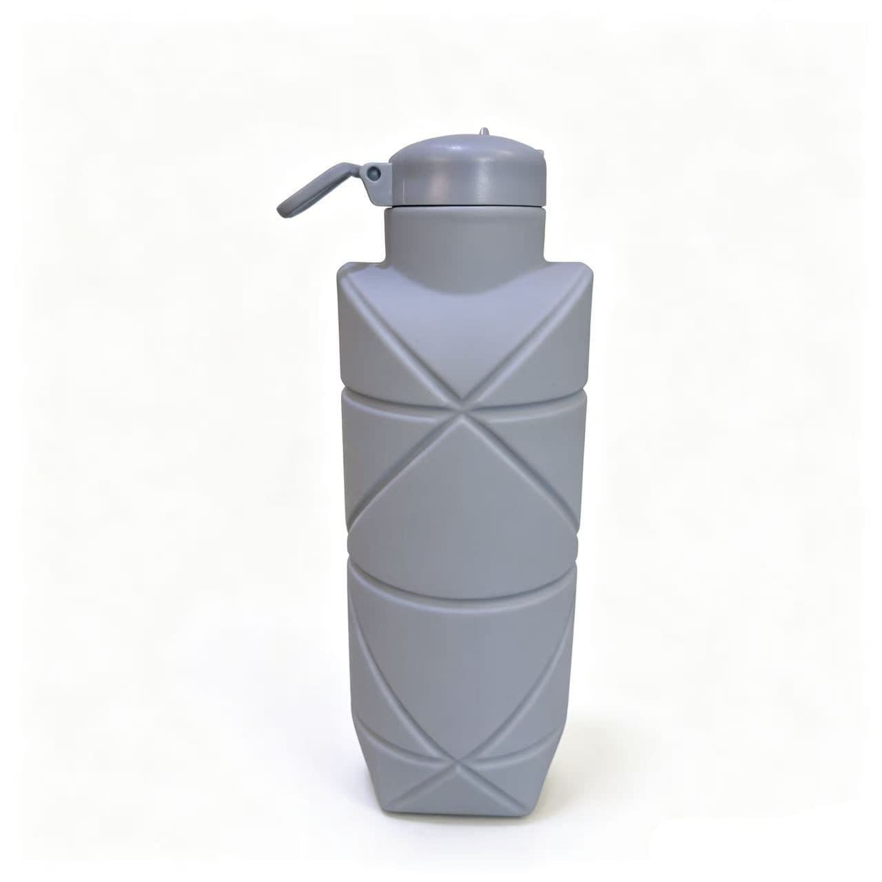 Cross-border Silicone Diamond Folding Water Bottle 700ml Outdoor Sports Water Bottle Portable Pocket Travel Flask
