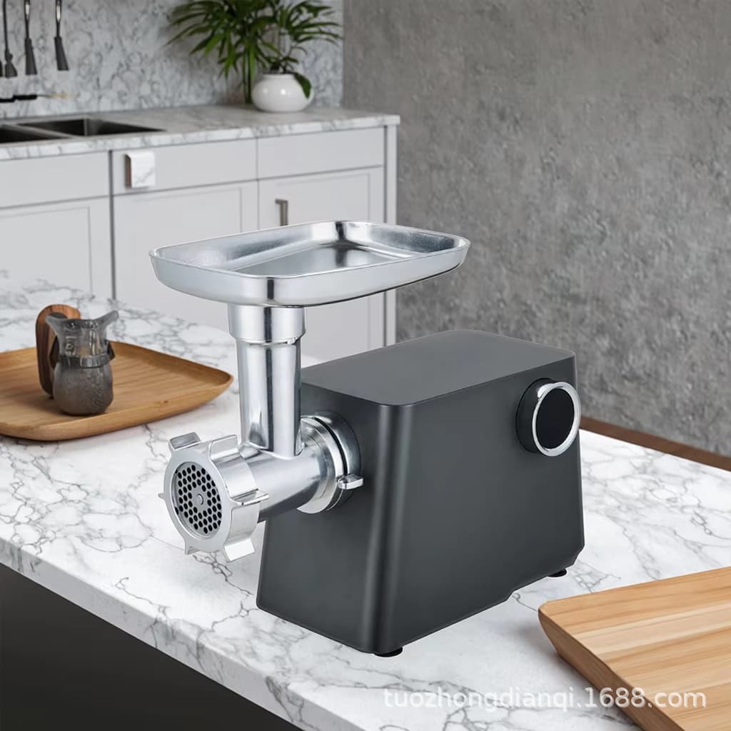 Electric meat grinder for home use, small size, fully automatic, multi-functional mixing and garlic chopper.