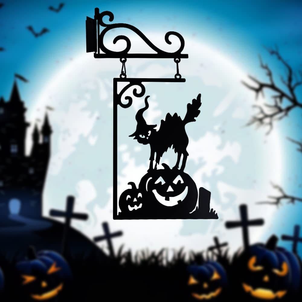 2023 Halloween New Metal Ghost Wall Art Decoration for Home Office Living Room Garden Bedroom Sculpture
