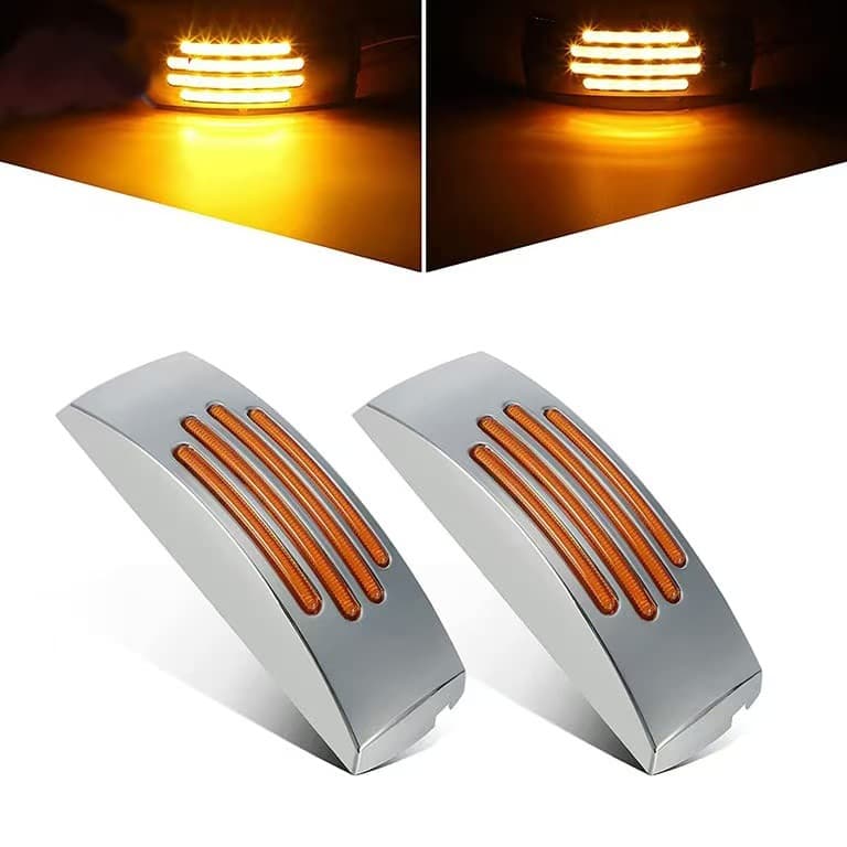 North America South America 22LED Truck Side Light 22LED Light Guide Electroplated Truck Signal Light Contour Light