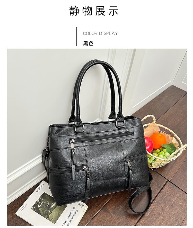 Crossbody Women's Handbag New Retro Large Capacity Tote Bag Commuter High-End Niche Design Crossbody Bag
