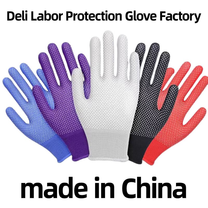 Anti-slip and wear-resistant adhesive labor protection gloves