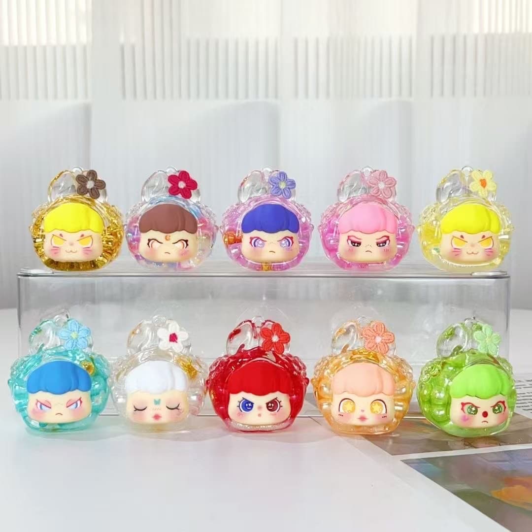 Mengmeng Rabbit Colorful Exploding Turtle Quicksand Ornament Dry Flower Exploding Oil Bottle Cute Grains Desktop Ornaments Ornaments Toys