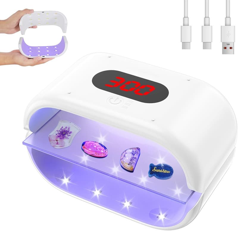 24 Dual Light Source LED Nail Lamp Non-Blackening Nail Curing Lamp Resin UV Light for Phone Film Curing