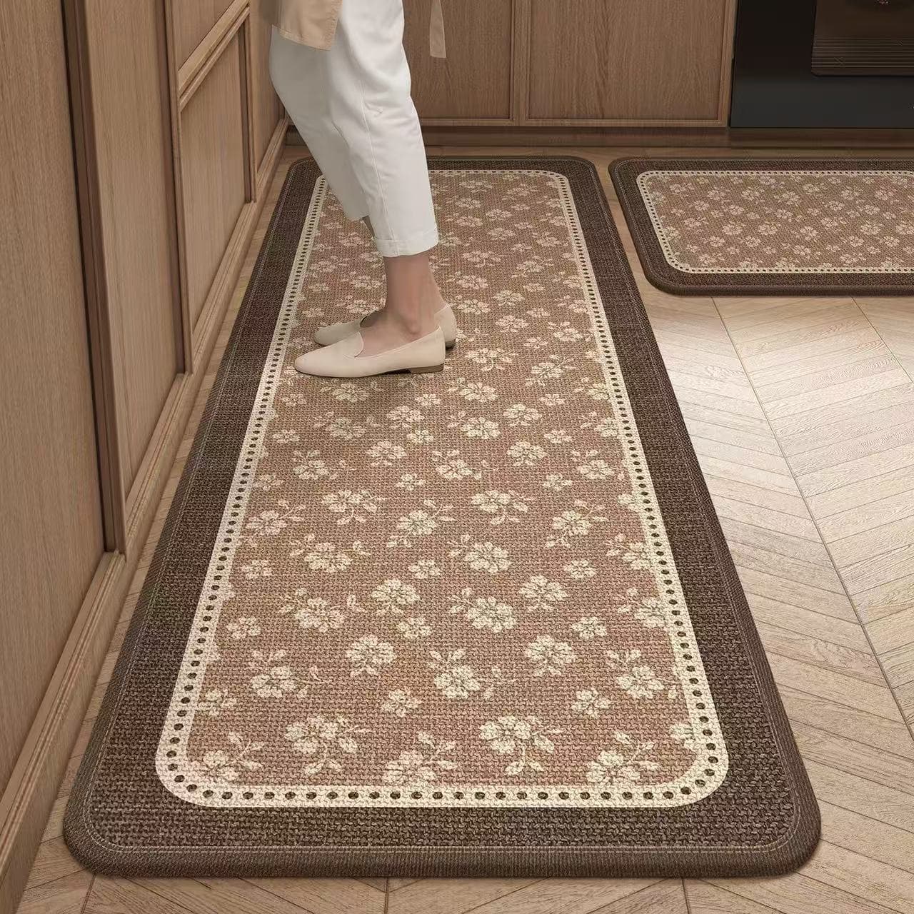 Kitchen Mat, Long Carpet for Home Use, Oil-Absorbing, Water-Absorbing, Stain-Resistant, Non-Slip, Entryway Mat
