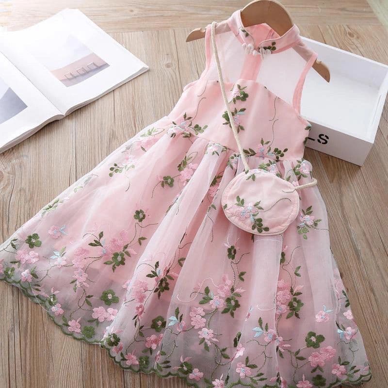 Girls Summer Dress New Fairy Princess Dress Mesh Skirt for Kids Trendy