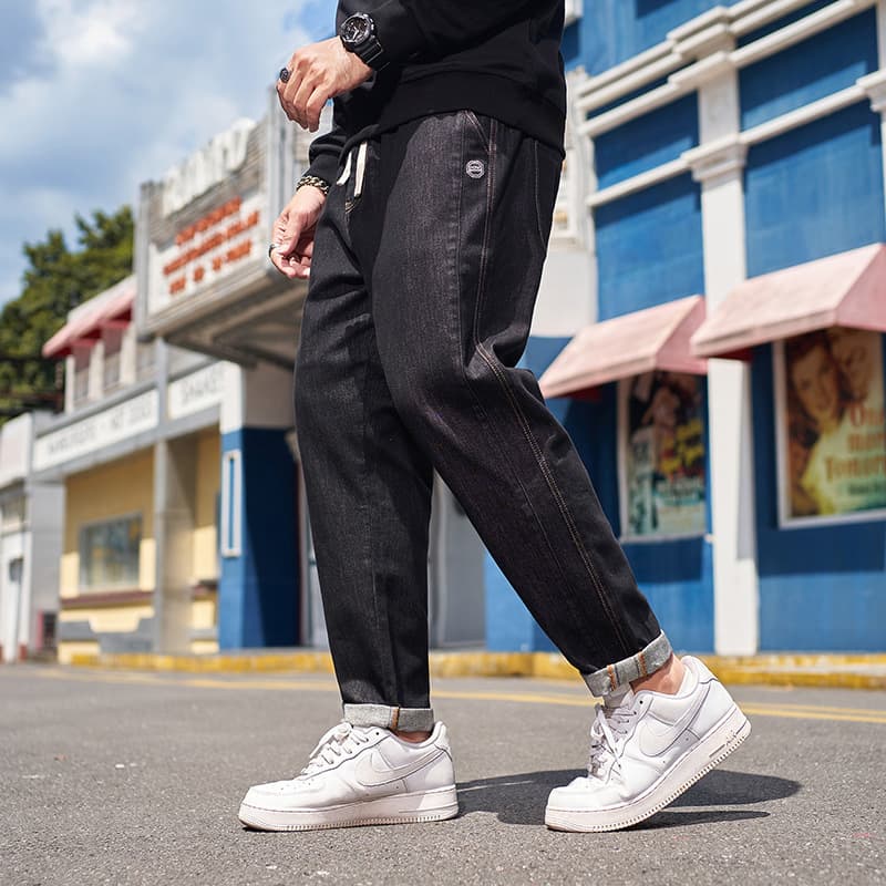 Z0302|Plus Size Casual Jeans for Men 2023 Fall New Classic Relaxed Fit Embroidered Denim Pants