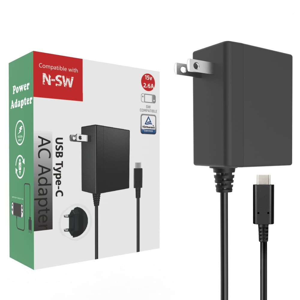 SWITCH Console Power Supply 15V 2.6A Screen Mirroring Power Adapter PD Protocol UL, FCC, PSE Certified