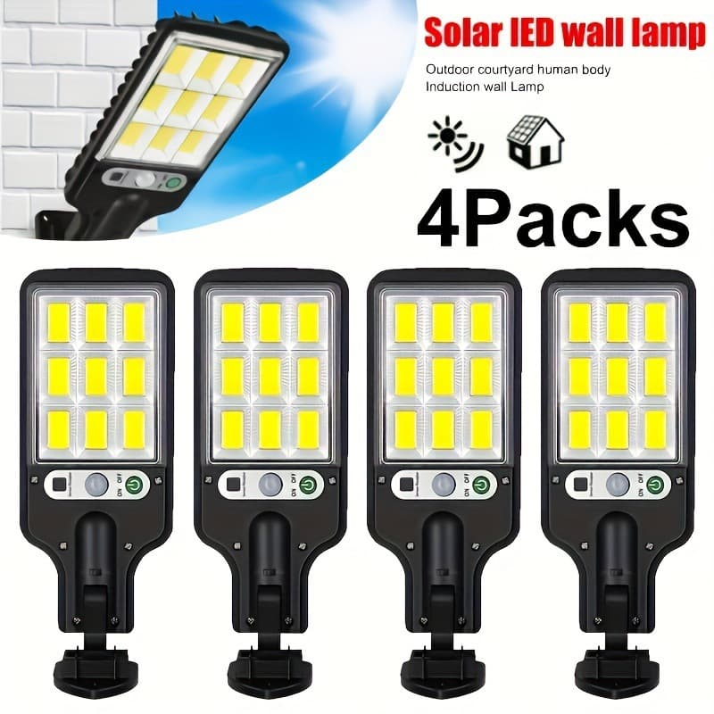 Cross-border factory direct sales solar induction wall lamp outdoor LED garden lamp human body remote control home lighting super bright