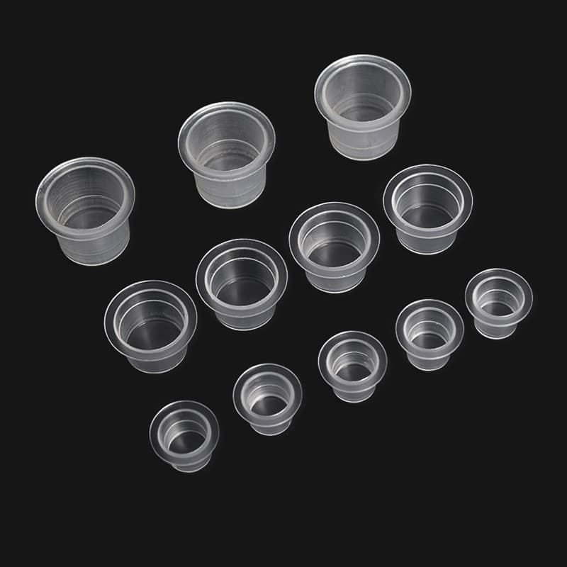 Tattoo Pigment Cups Flat-Bottom Ink Cups Ring No-Base Color Holder 100pcs Plastic Cups In Stock Foreign Trade Cross-Border
