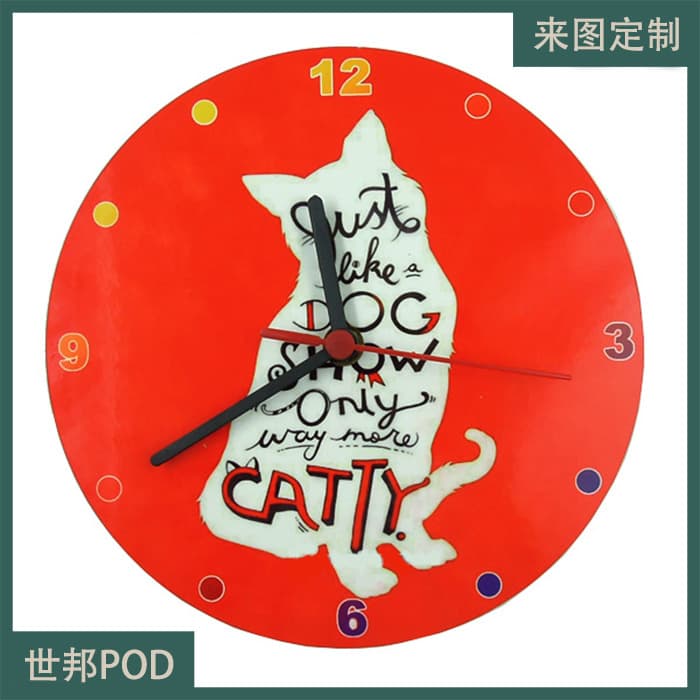 Custom Logo 30cm MDF Wall Clock Amazon Hot Selling Wall-Mounted Sublimation Custom Design