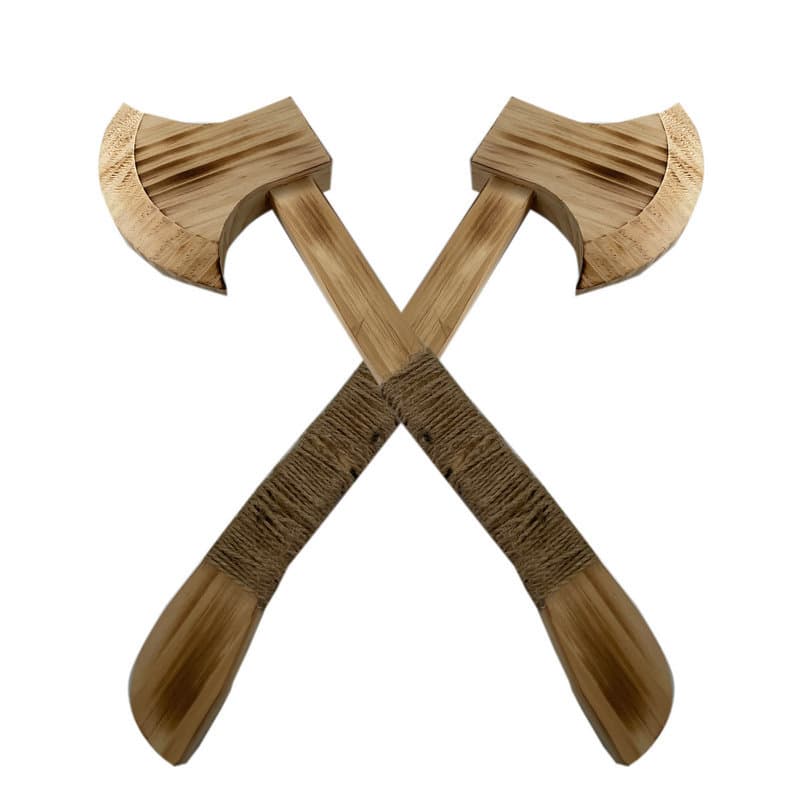 Wooden Small Axe Knife and Sword Model Toy Crafts Wooden Axe Mountain Axe Cos European and American Halloween Props