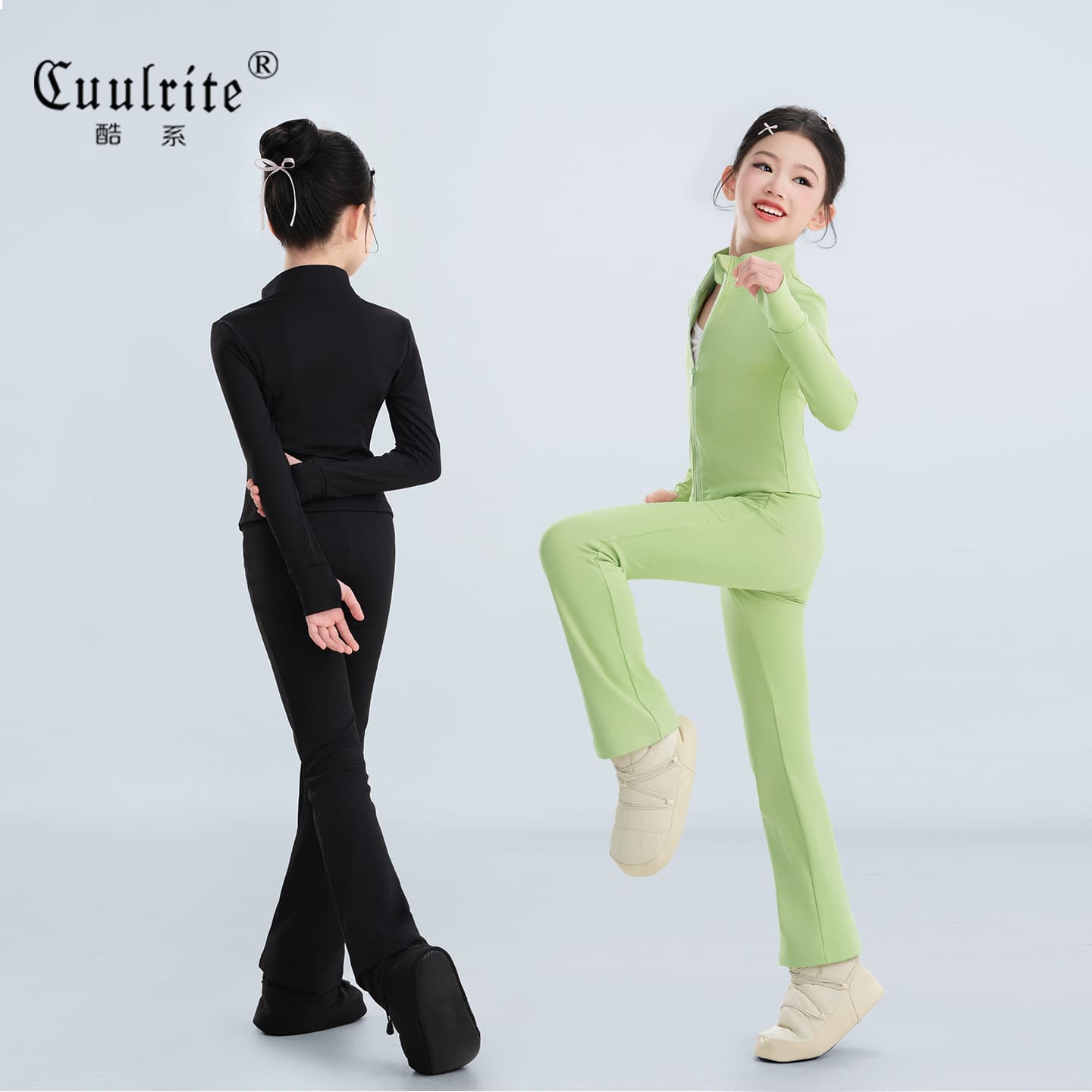 Children's Dancewear Set, Autumn/Winter Warm Fleece, Art Exam Body Shaping, Chinese Dance Practice Wear, Casual Sportswear Jacket