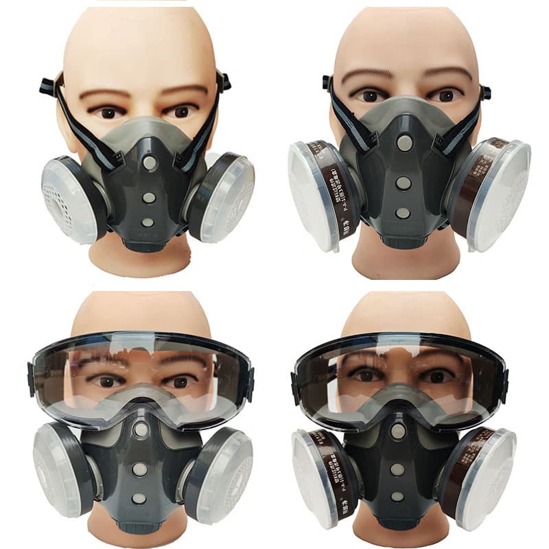 Trangjing Dustproof Anti-toxic Mask Spray Painting Full Face Mask Industrial Dust Grinding Protective Glasses Integrated Goggles