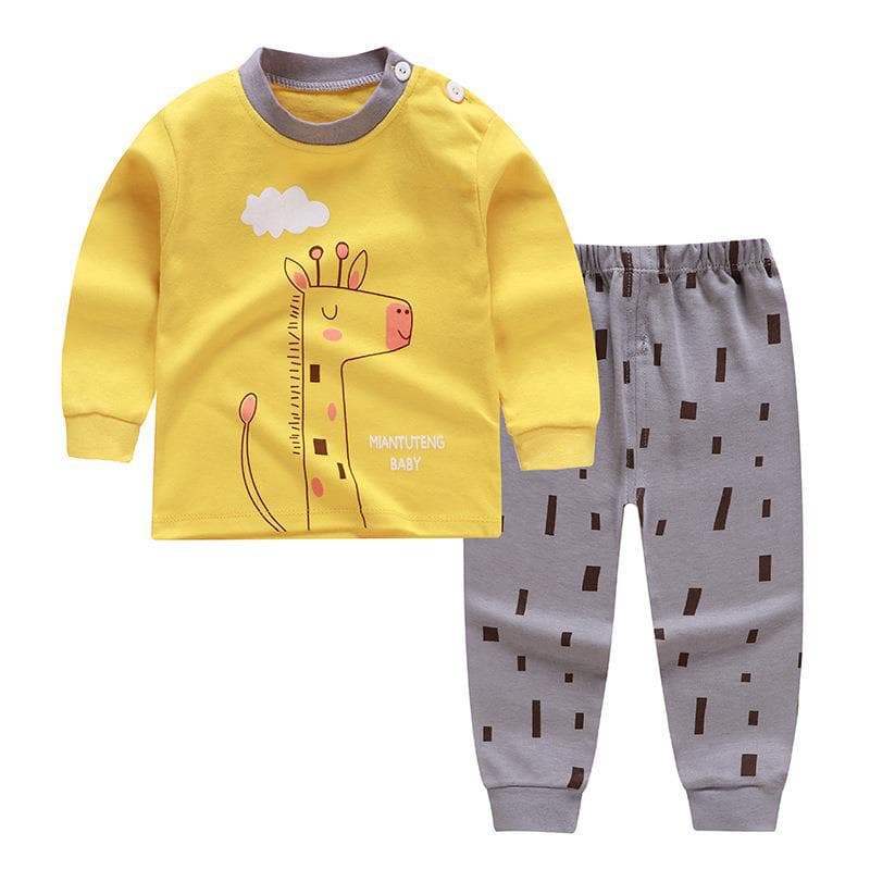 2025 Children's Underwear Set New Boys Autumn Winter Pajamas Baby Long Sleeve Top and Bottom Girls Homewear
