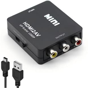 HDMI to AV Converter HDMI to RCA Converter 1080P Mini HDMI to AV HD Converter