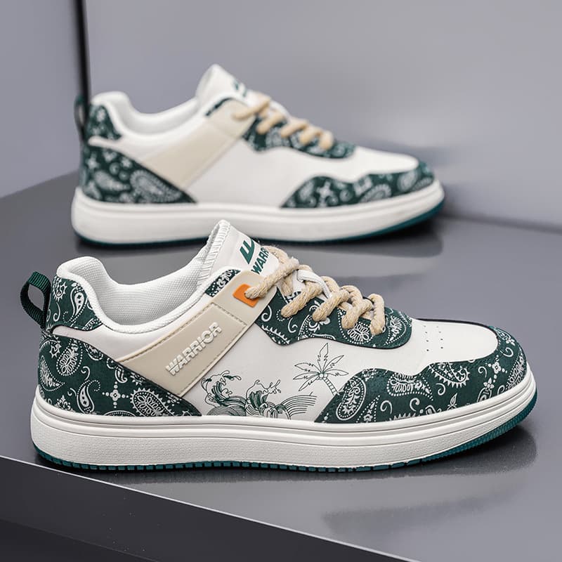 Warrior Skate Shoes Men 2025 Spring New Style Men's Shoes Versatile Fashion Casual Shoes Low-Top Thick Sole Running Shoes