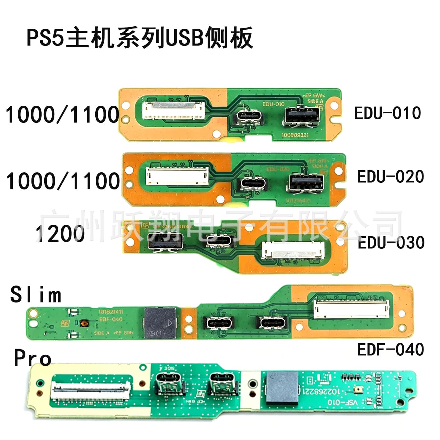 Compatible with PS5 Console USB Side Panel TYPE-C Interface 40PIN Cable 1000/1100/SLIM/PRO