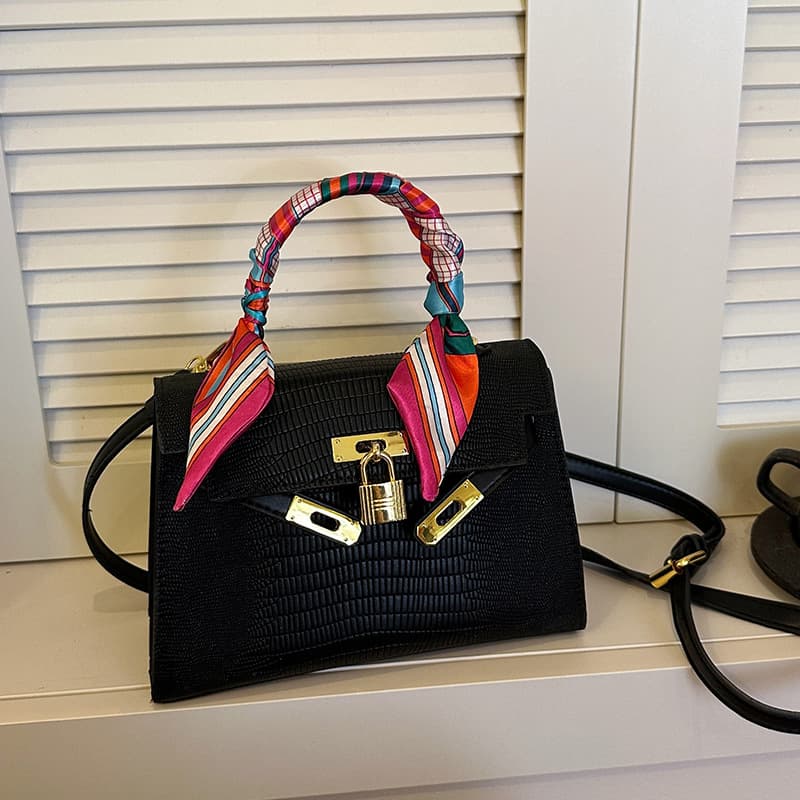 Trendy Small Bag for Women 2026 Summer New Style Handheld Square Bag Lock Clasp Shoulder Crossbody Bag Kelly Bag
