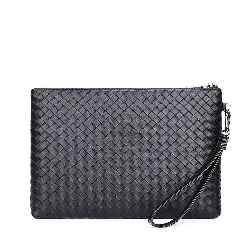 Men's Soft Woven Handbag Casual Simple Envelope Bag Korean Style Wholesale