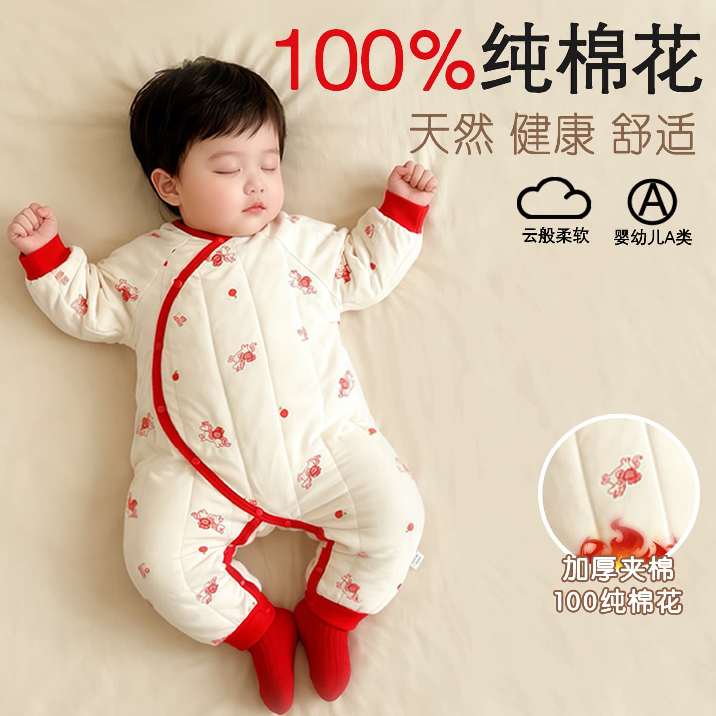 Baby Handmade Cotton Padded Clothes Infant Cotton Quilted Jacket for Boys and Girls Spring Autumn Winter Newborn Romper Thick Winter Wear