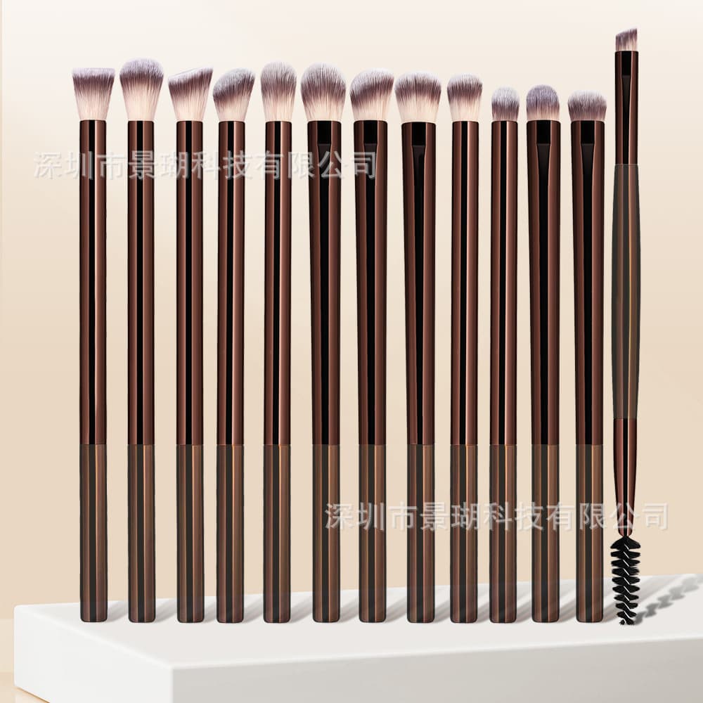 13-Piece Eye Makeup Brush Set: Eyeshadow Brush, Eyebrow Brush, Concealer Brush, Professional Makeup Brush Set, Beauty Tools for Cross-Border