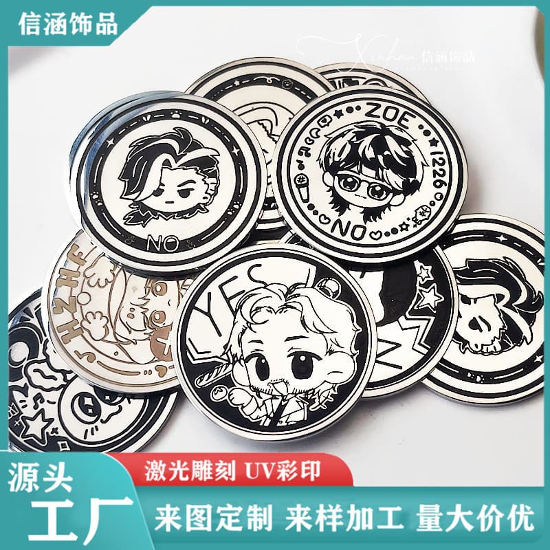 Factory Direct Star Fan Support Decision Coin Custom Laser Engraved Metal Commemorative Coin Anime Peripheral Convention Material