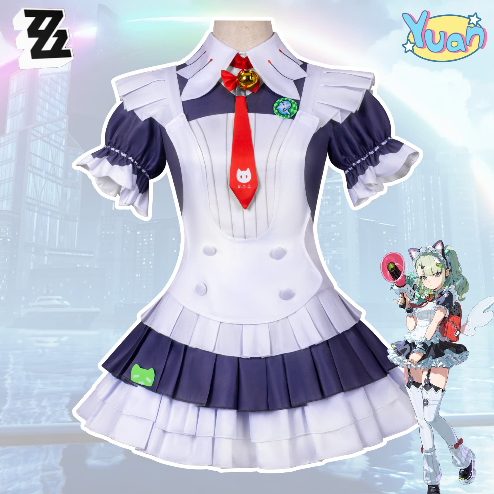 Zenless Zone Zero Cosplay Costume Delusional Angel Maid Outfit Qianxia Remi Afternoon Tea Break Cosplay Women's Costume