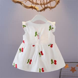 Girls' Summer Dress New Style, Baby Girl Fashionable Sleeveless Dress for Infants and Toddlers Ages 0-3