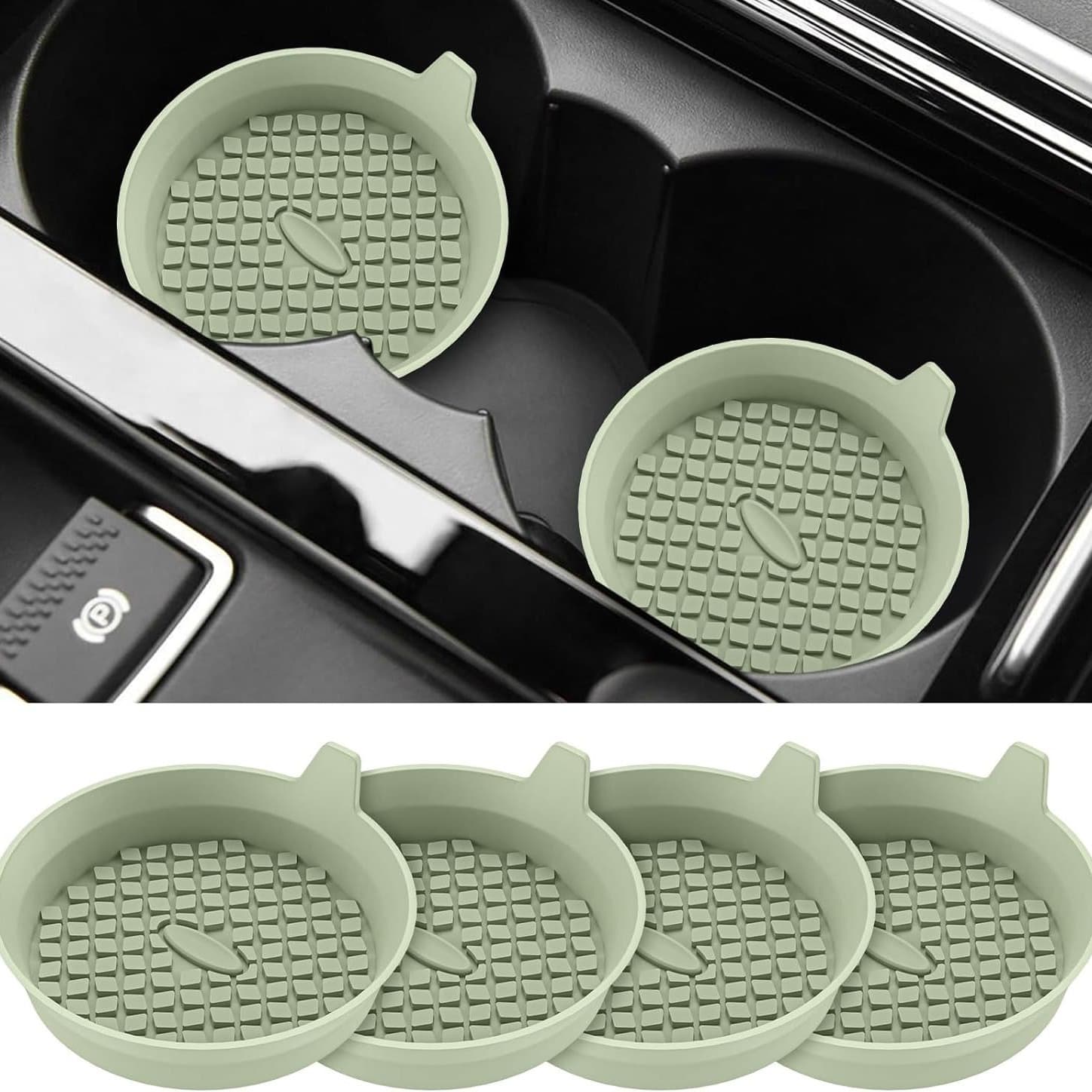 Cross-border Silicone Round Coaster, Non-slip Waterproof Car Cup Pad, Anti-slip Silicone Cup Mat