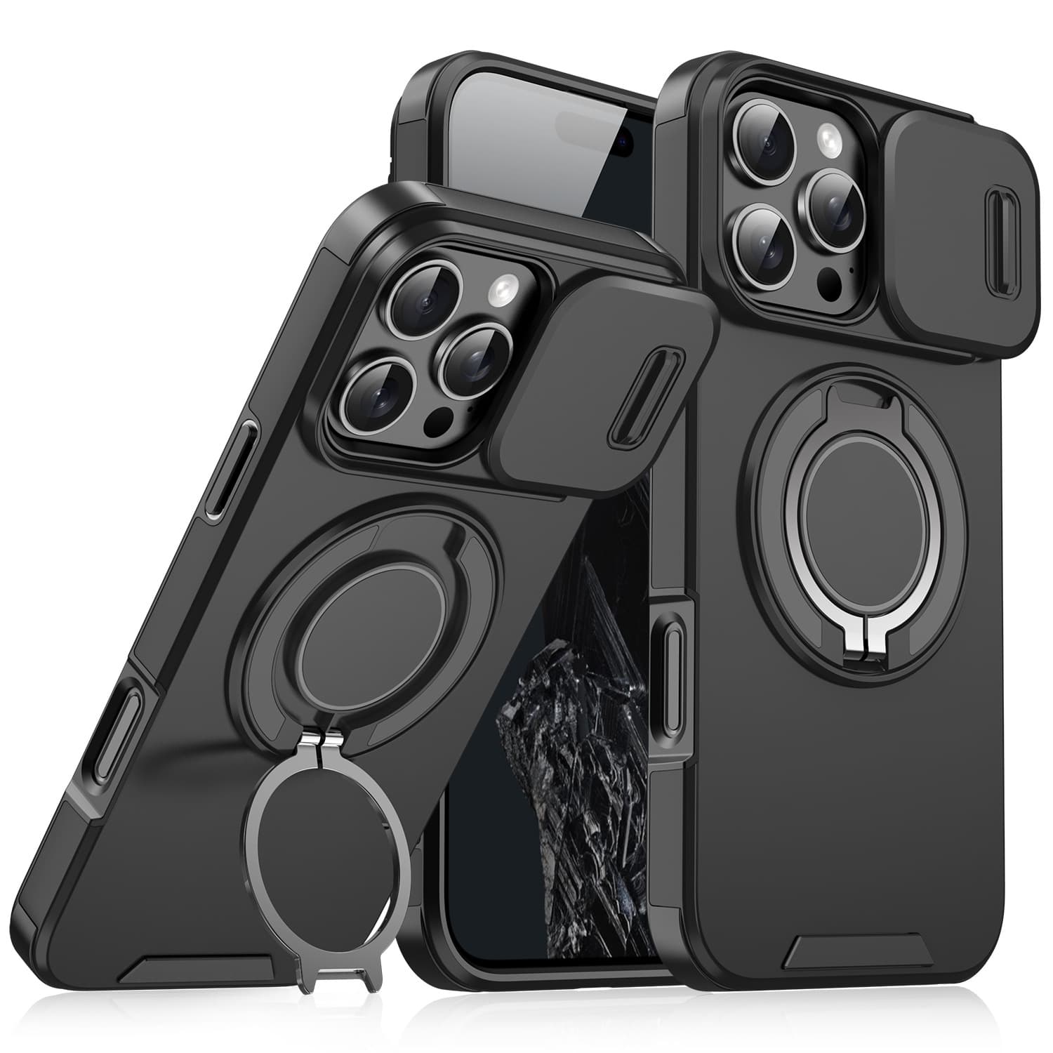 Apple 17 Pro Max Magnetic Phone Case 16 Pro Kickstand Shockproof Multi-Model Protective Cover Magnetic Case