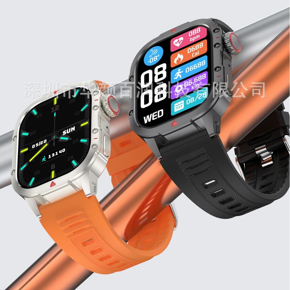 SU80 Smart Watch Bluetooth Sports Three-way Anti-fall Fashionable Appearance True Step Counter True Heart Rate Call Watch