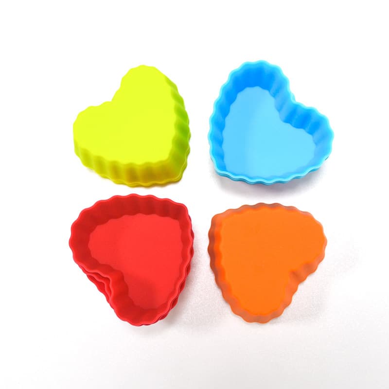 Silicone kitchen baking supplies silicone heart-shaped small cake mold silicone pudding mold muffin cup jelly mold