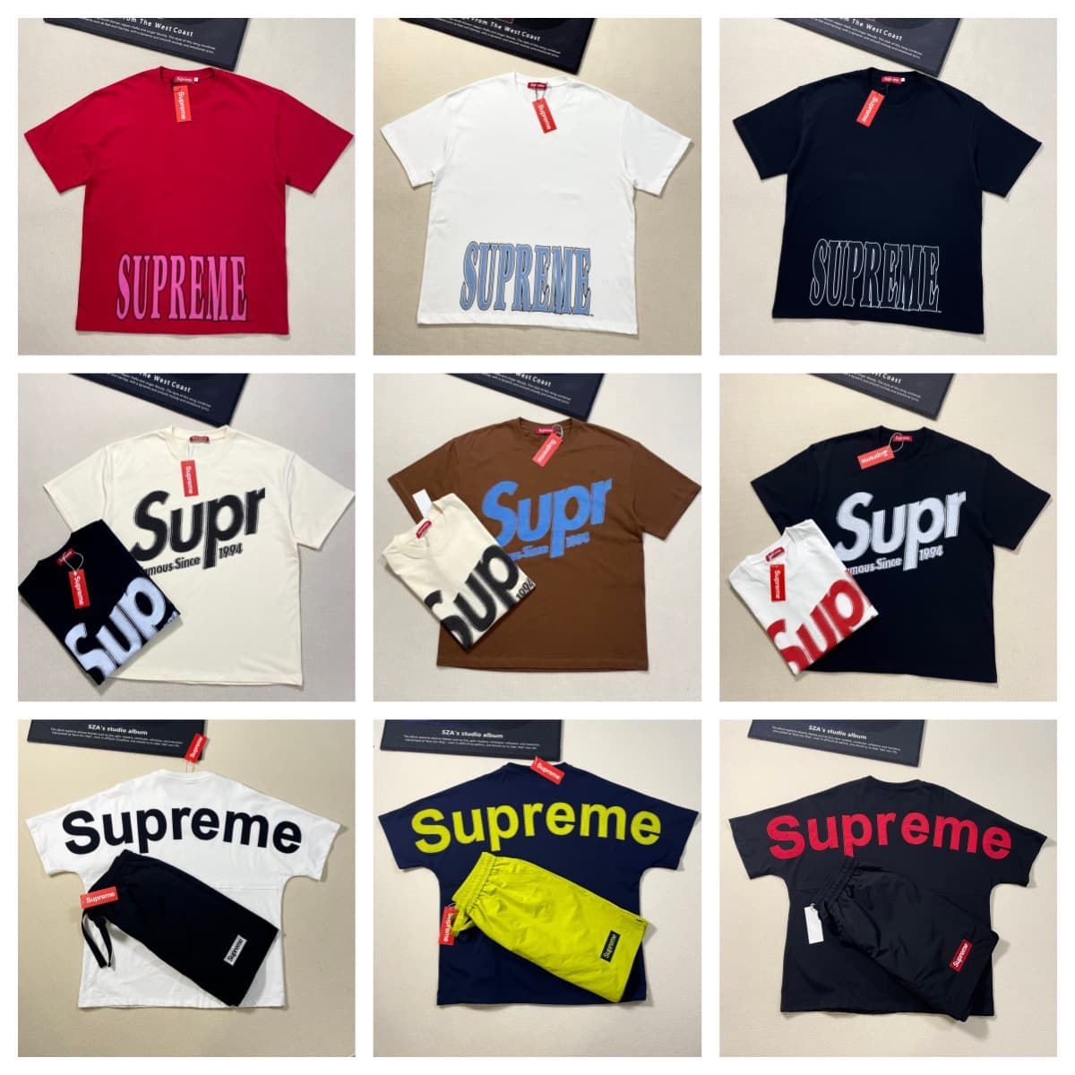 26SS cross-border American fashion brand Supreme summer new high version loose casual short-sleeved T-shirt for men and women