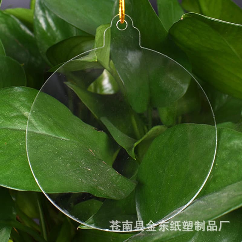 Cross-Border Hot-Selling Christmas Ornaments, Blank Acrylic Discs, PMMA Transparent Acrylic Round Plates for Decoration DIY