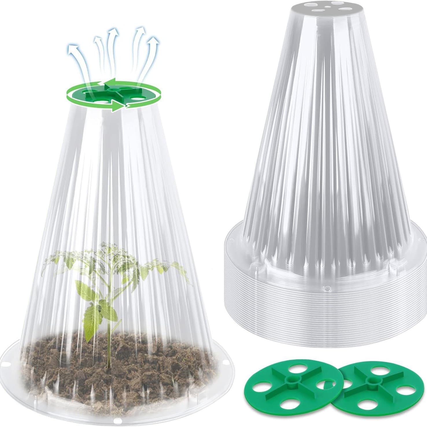 Cross-border Adjustable Plant Cover Seedling Windproof Cover Plant Shade Cover Melon Seedling Insulation PET Seedling Cover