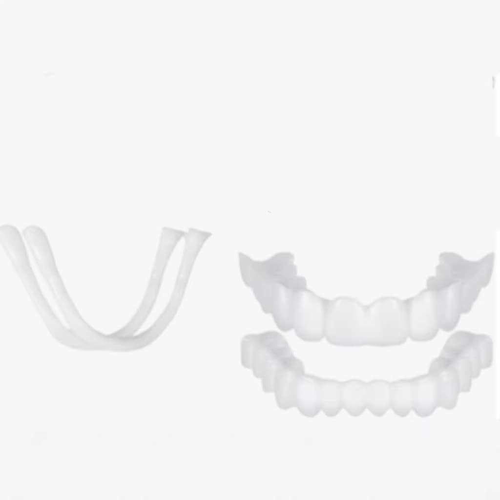 DIYcos Non-Piercing Fake Teeth Upper and Lower Denture Box Stage Makeup Cosplay Prop Toy