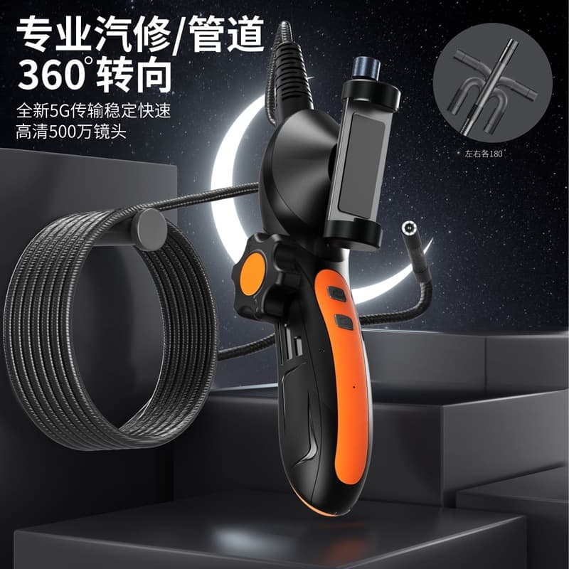 360 degree turning auto repair endoscope wireless wifi car repair pipeline camera high definition endoscope