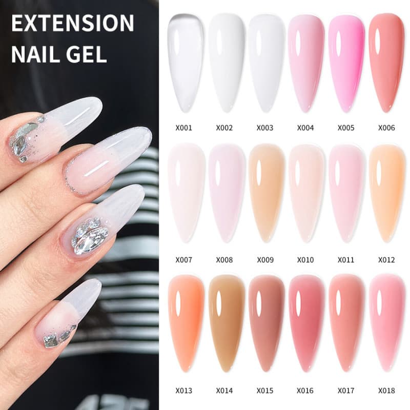 Nail polish glue wholesale Poly Gel crystal extension glue 30ml phototherapy glue paper-free jelly glue nail salon special