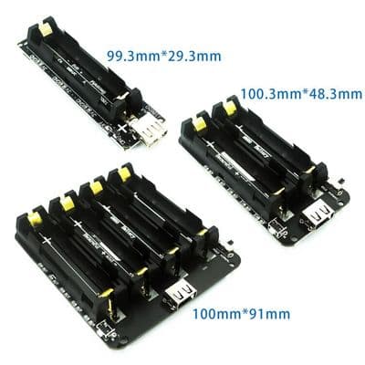 18650 battery holder, V3 development board compatible, Raspberry Pi 3 overcharge protection, 5V.