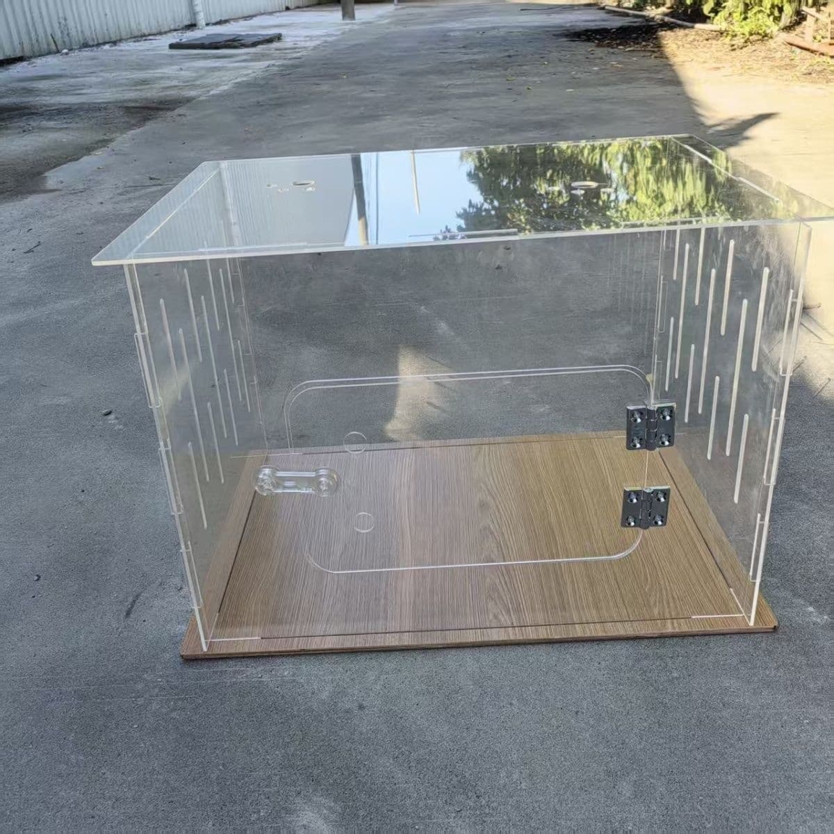 Acrylic Cat Show Cage, Cat Display Cage, Acrylic Cat House, Cat Bed Enclosed with Door, Universal for Cats and Dogs