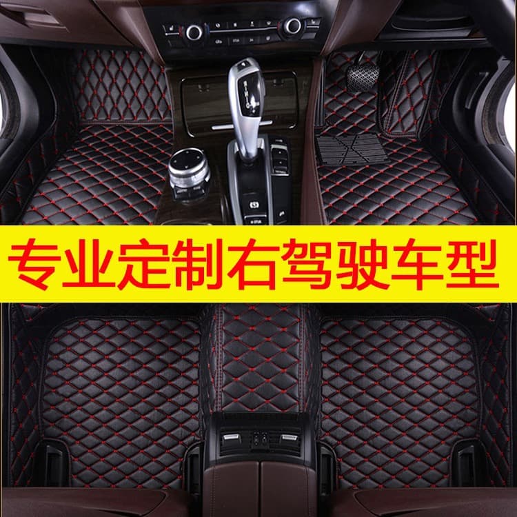 Hong Kong Version Right-Hand Drive Car Floor Mats, Double-Layer Carpet Mats for RHD Vehicles, Hong Kong/Macau Edition Right-Steering Wheel Car Carpets