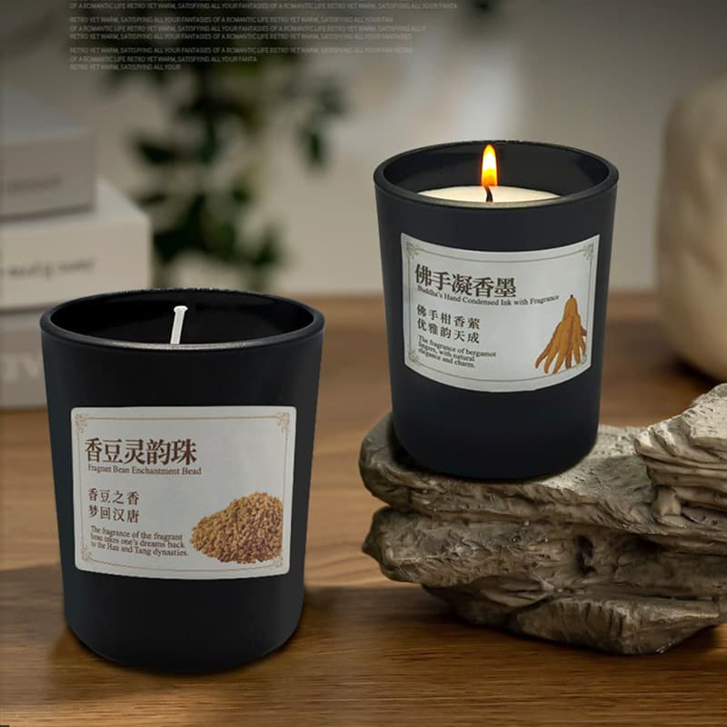 Valentine's Day Gift Scented Candle Glass Cup Smokeless Aroma Soy Wax Festival Souvenir Cross-Border E-Commerce Bestseller