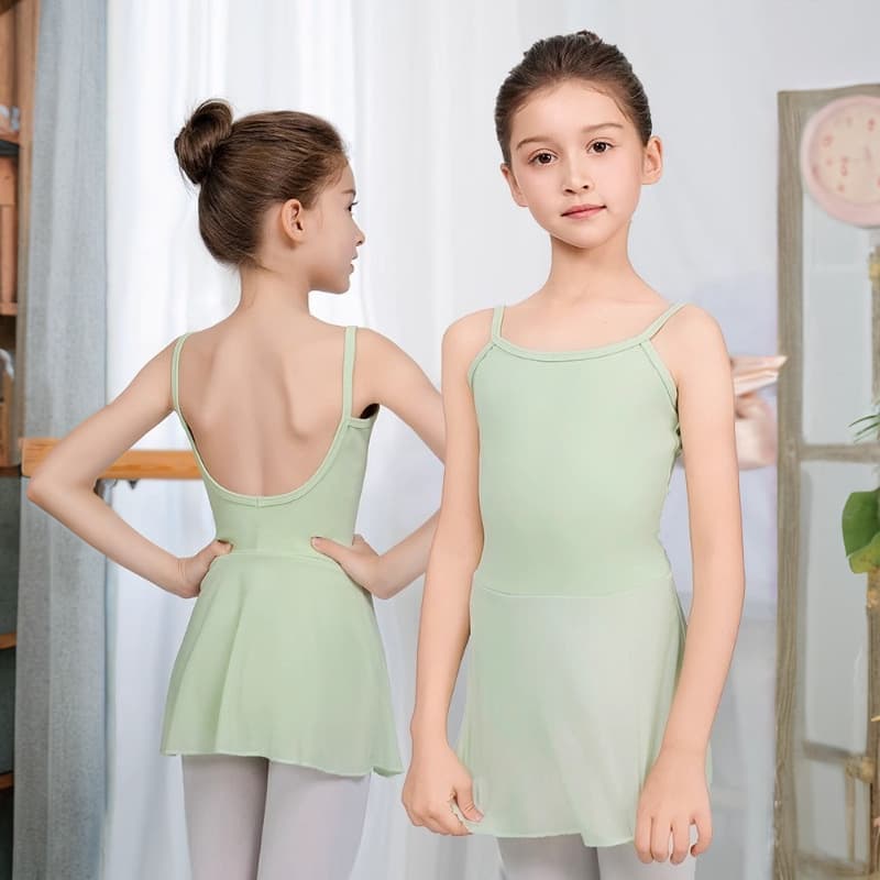 Girls Summer Strap Leotard Dress Ballet Exam Outfit Dance Dress Leotard Practice Wear Ballet Party