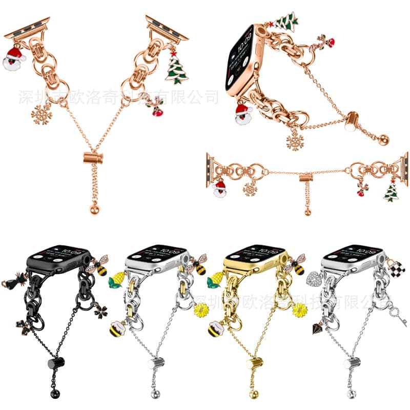 Metal Pendant Watch Band for New Apple Watch iWatch S10 Smartwatch