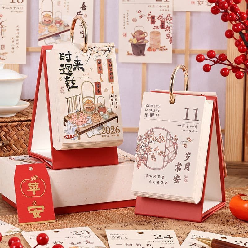 Instagram-style high-value influencer desktop displays, student 365-day countdown, 2026 New Year blessings one-way calendars