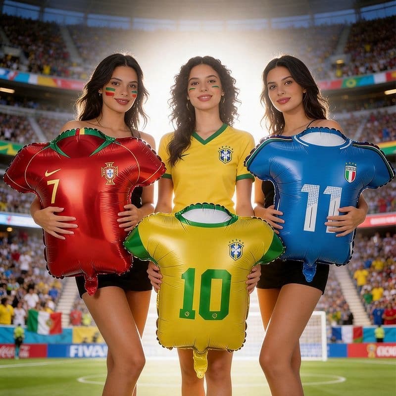 USA-Mexico-Canada World Cup Soccer Jersey Theme Balloon Table Decor for Sports Events, Store, Bar, and Boy's Birthday Party Decoration